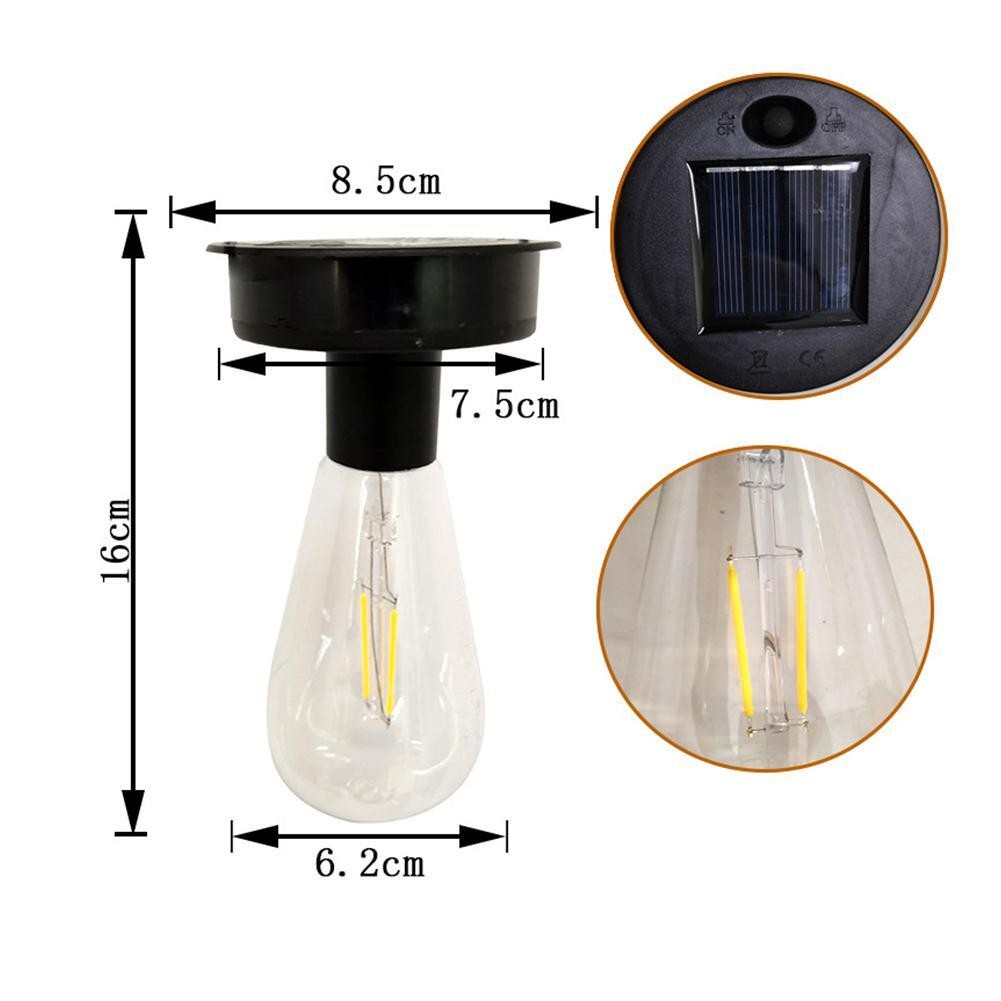 Pack of 2 Solar Light Bulbs – Replacement Solar Module for Garden Lights