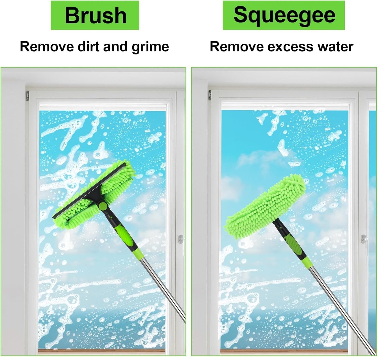 New Telescopic Extendable Window Cleaner Equipment Glass Cleaning 4.5m Squeegee