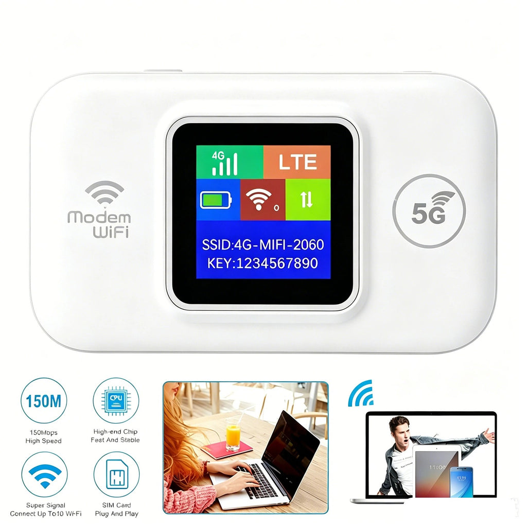 Portable Unlocked 5G LTE Wireless WiFi Router Mobile Broadband LCD MIFI Hotspots