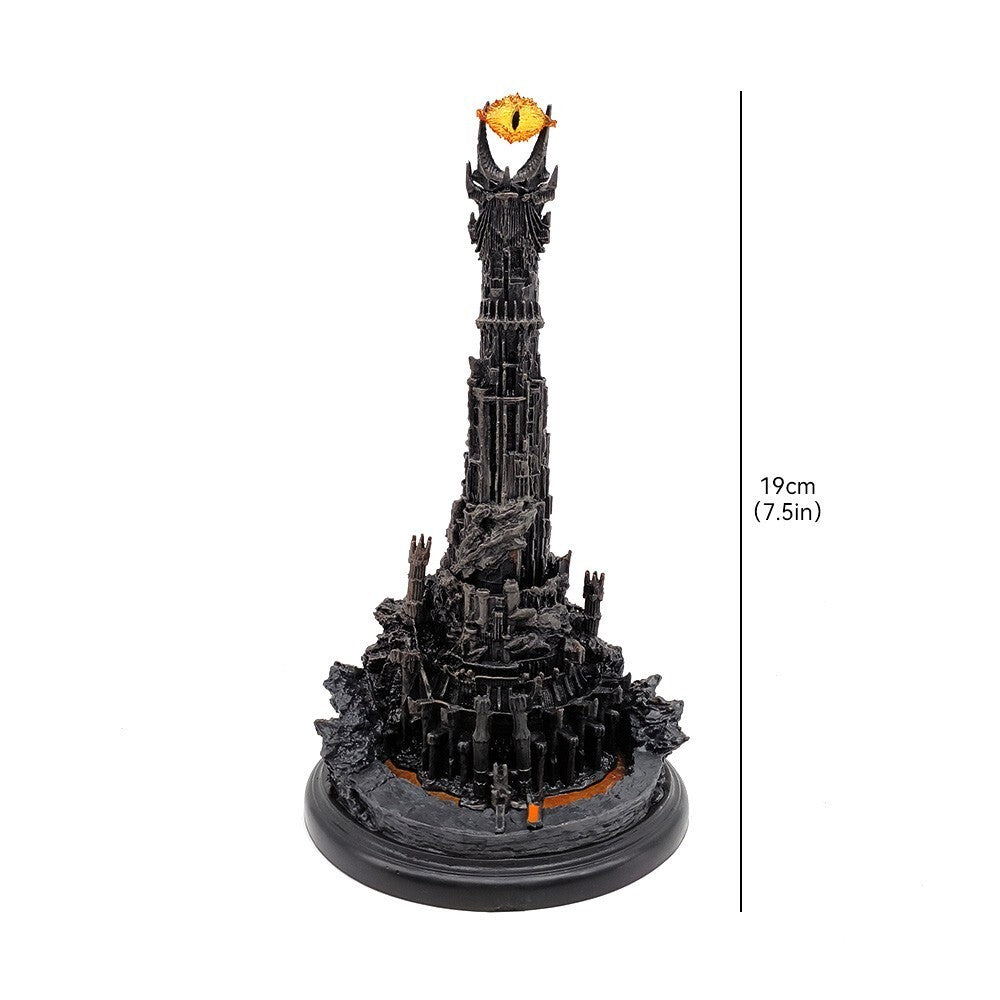 The Lord of the Rings Sauron Tower Eye of Barad-dur Movie Scene Statue Decor Toy