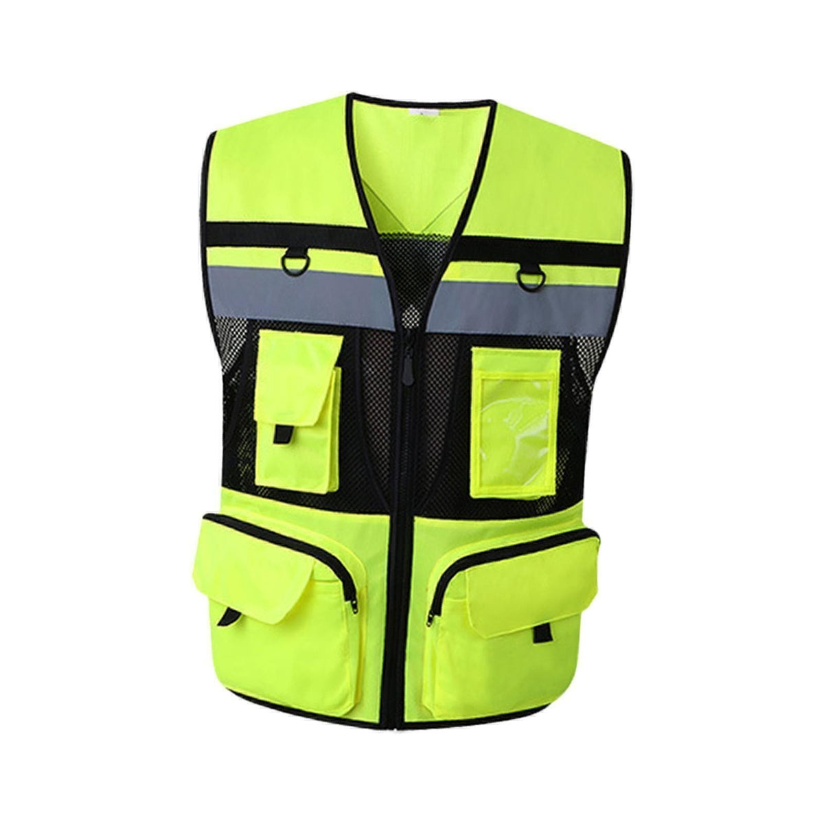 Hi Vis Viz Vest High Visibility Executive Vest Waistcoat Phone & ID Pockets UK