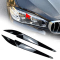 Front Headlight Eyebrow Eyelid Trim For BMW X5 F15 X6 F16 2014-2018 Gloss Black