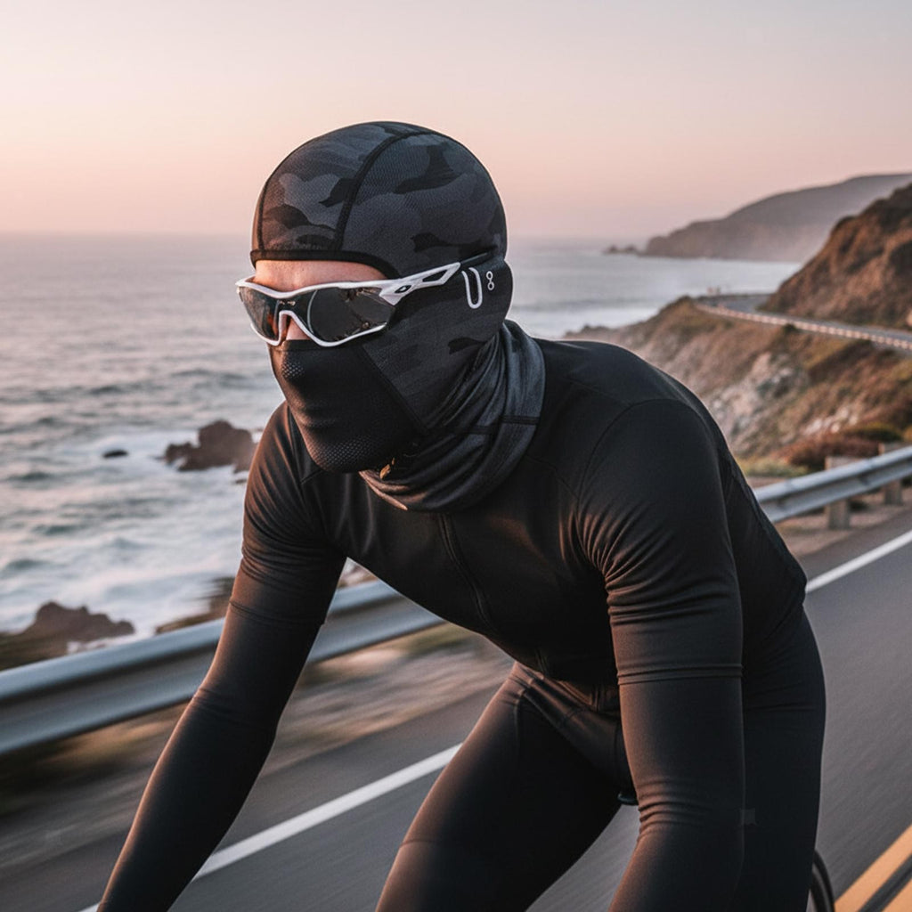Men's balaclava with sun protection mask, breathable and soft hood, helmet