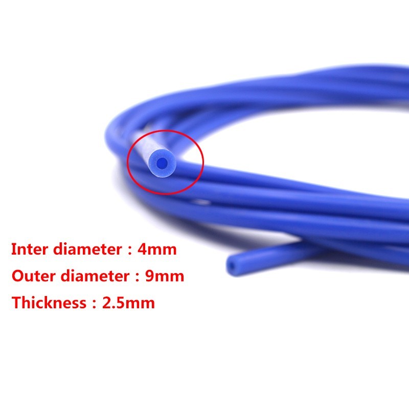 5 Meters 4mm Blue Vehicle Silicone Rubber Vacuum Tube Boost Air Hose Pipe Tubing