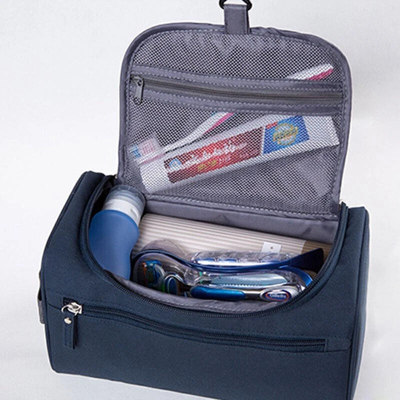 UK Mens Travel Wash Bag Hanging Toiletry Large Capacity Shaving Gym Makeup Bag