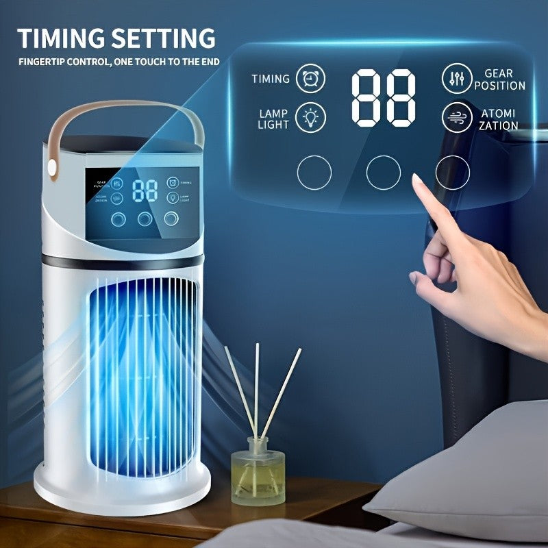 Portable Air Cooler Fan Humidifier Ice Cold Cooling USB Mini Air Conditioner Fan