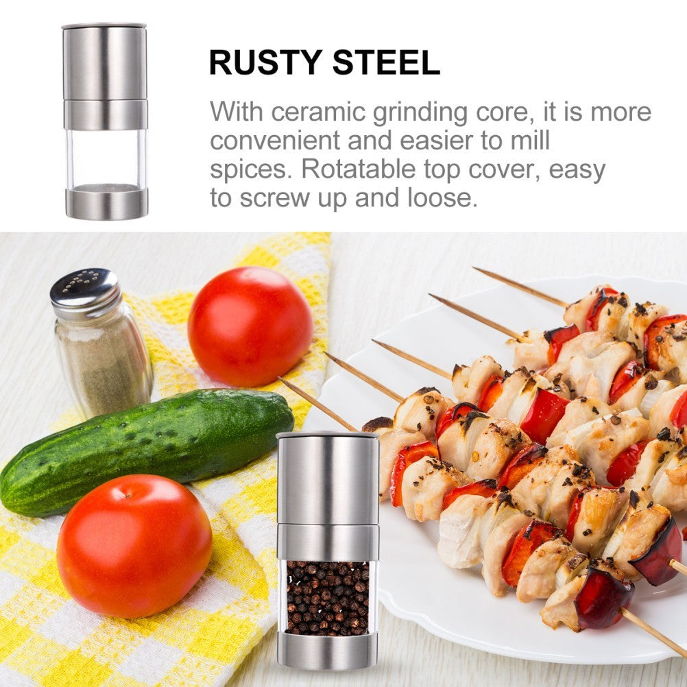 1Pc Stainless Steel Manual Pepper Mill Sauce Grinder Pepper Mill Kitchen Tool