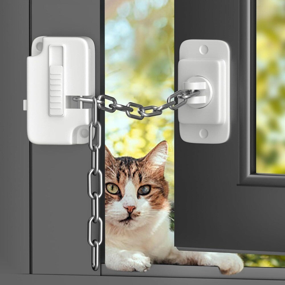 Adjustable Window Security Lock Self Adhesive No Drilling Window Restrictor