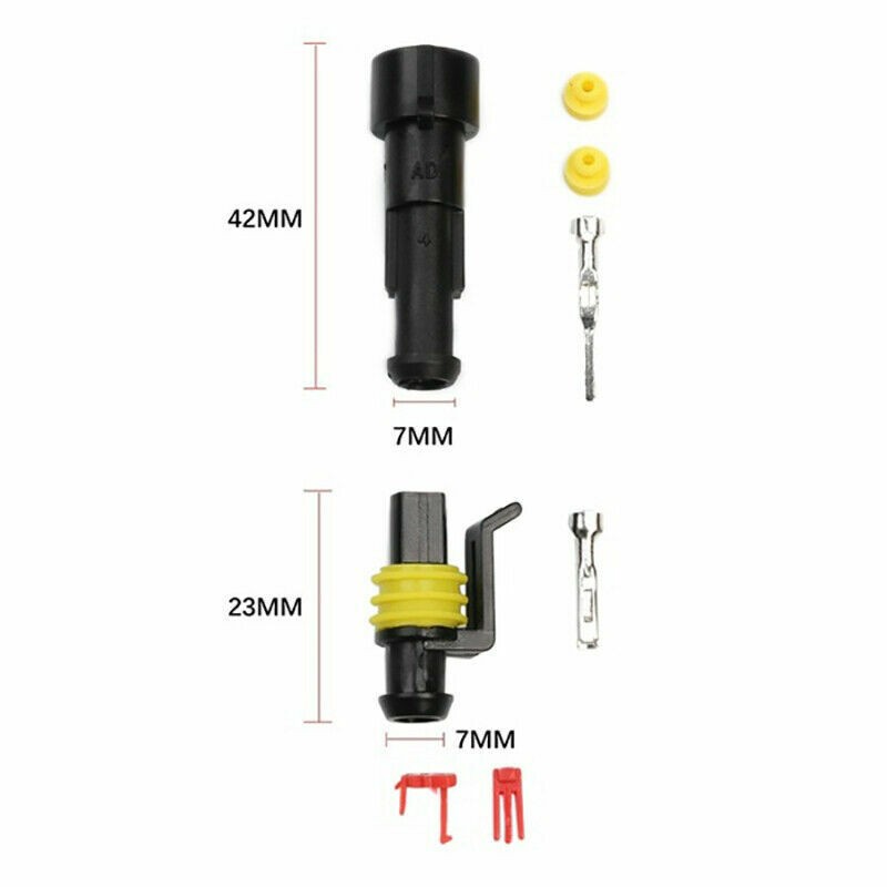 352Pcs 12V Electrical Wire Connector Plug Terminal Kit 1/2/3/4 Pin Waterproof