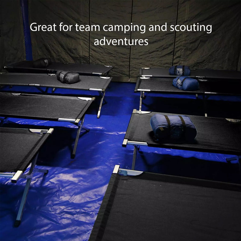 Heavy Duty Folding Camping Bed Lightweight Portable Travel Bed Strong Metal Leg