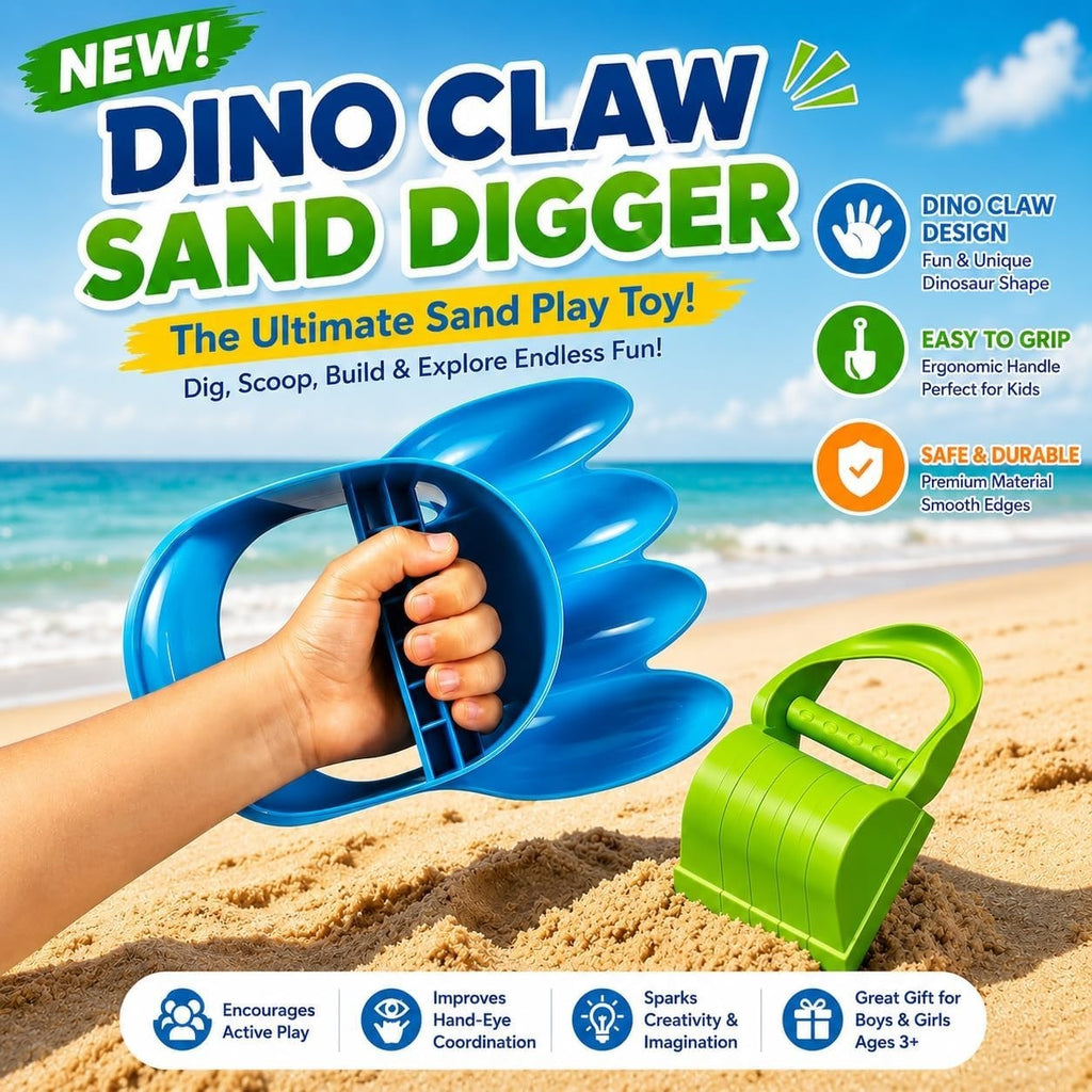 Sand & Snow Claw Toy for Kids,Heavy Duty Plastic Hand Grabber Shovel for Digging