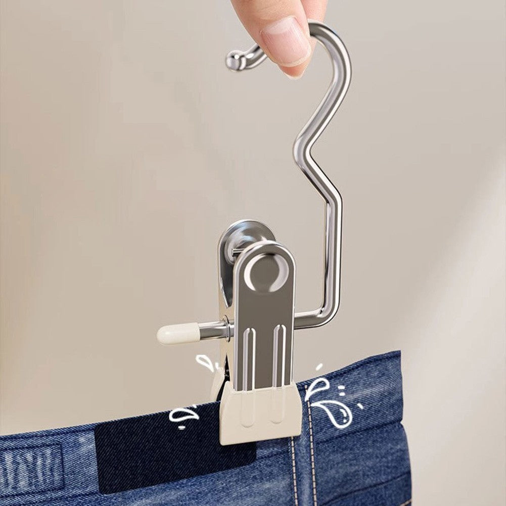 Multifunctional Stainless Steel Hook Clips 20 Pcs for Securing Pants and Socks