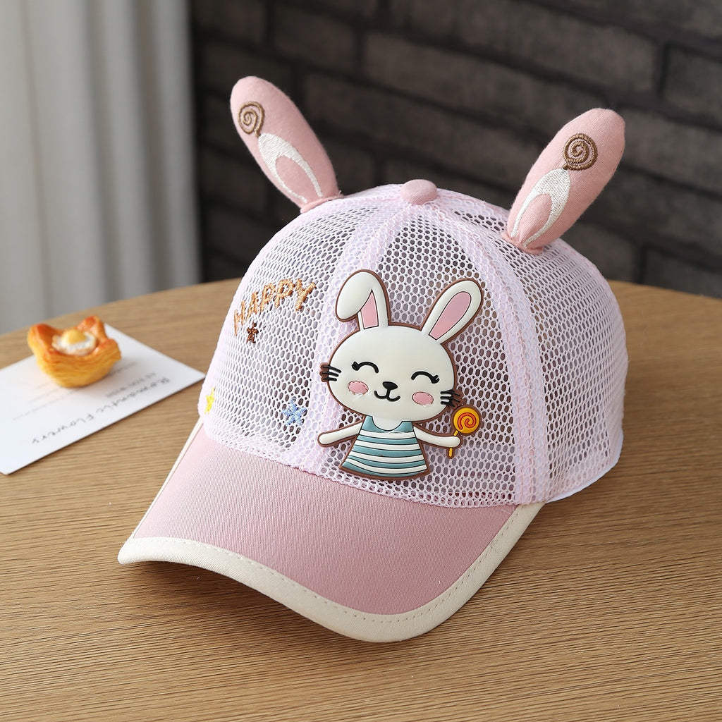 Children's Candy Rabbit Cute And Fashionable Net Scarf Baseball Cap For...
