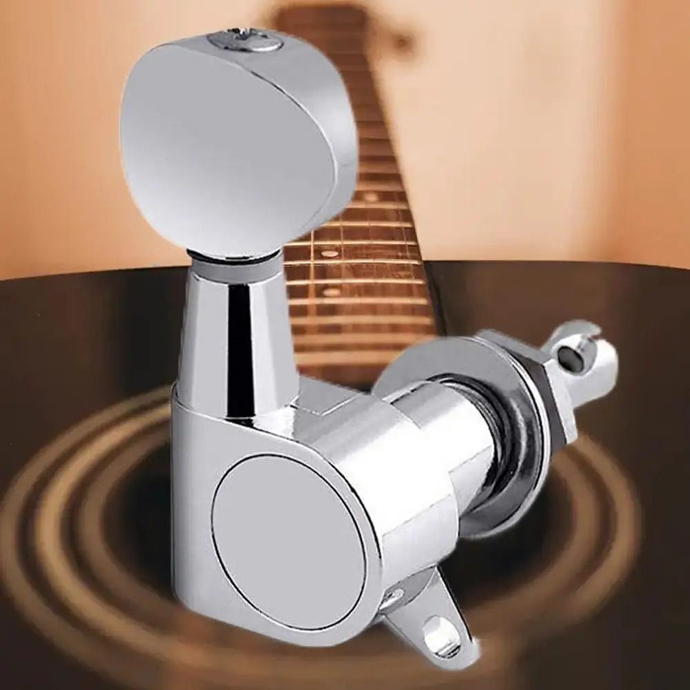 6pcs/lots Guitar String Inline Tuning Pegs Tuners Keys Machine Heads Metal UK