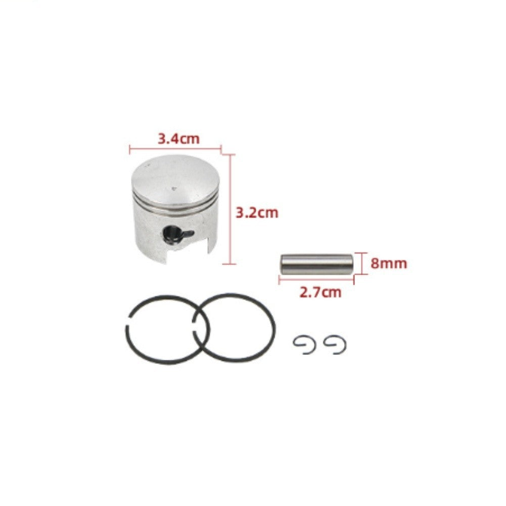 34mm Chrome Cylinder with For Piston and Pan for Chain Saw 25cc+ Engine Repair