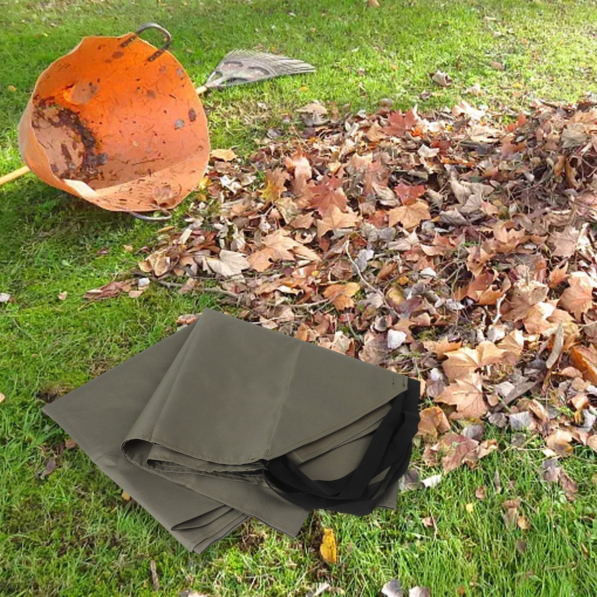 Spacious and Convenient Waterproof Tarpaulin for Leaf and Debris Collection