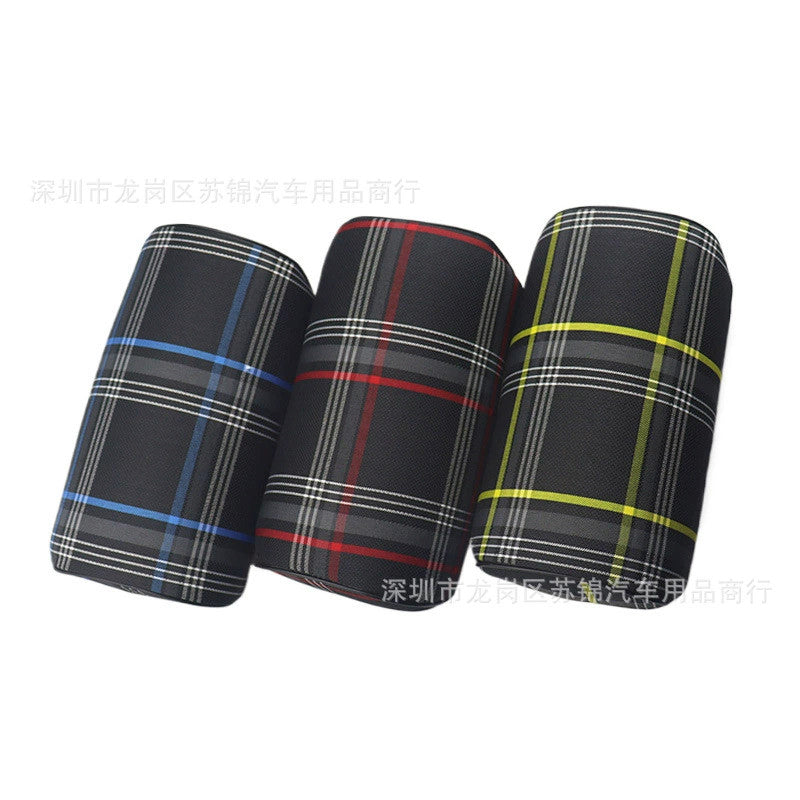 Plaid Fabric Pillow Seat Support Headrest Neck Rest Cushion for  GOLF MK7 GTI
