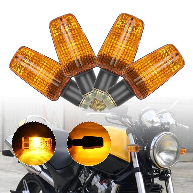 4X Motorbike Motorcycle Turn Signal Indicator Light Bulb Amber Blinker Lamp 12V