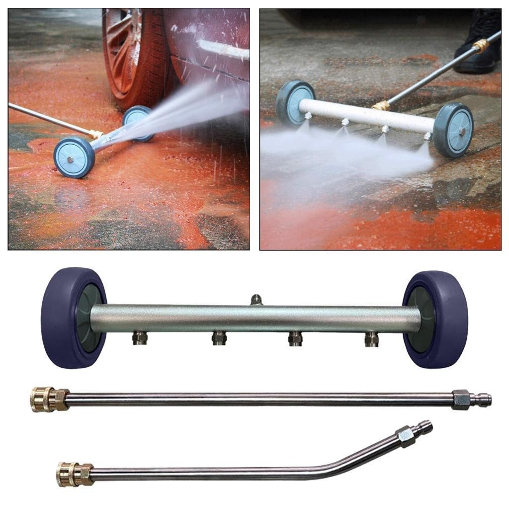 Pressure Washer Undercarriage Cleaner Under Car Chassis Wash with 2 Wand 5000PSI