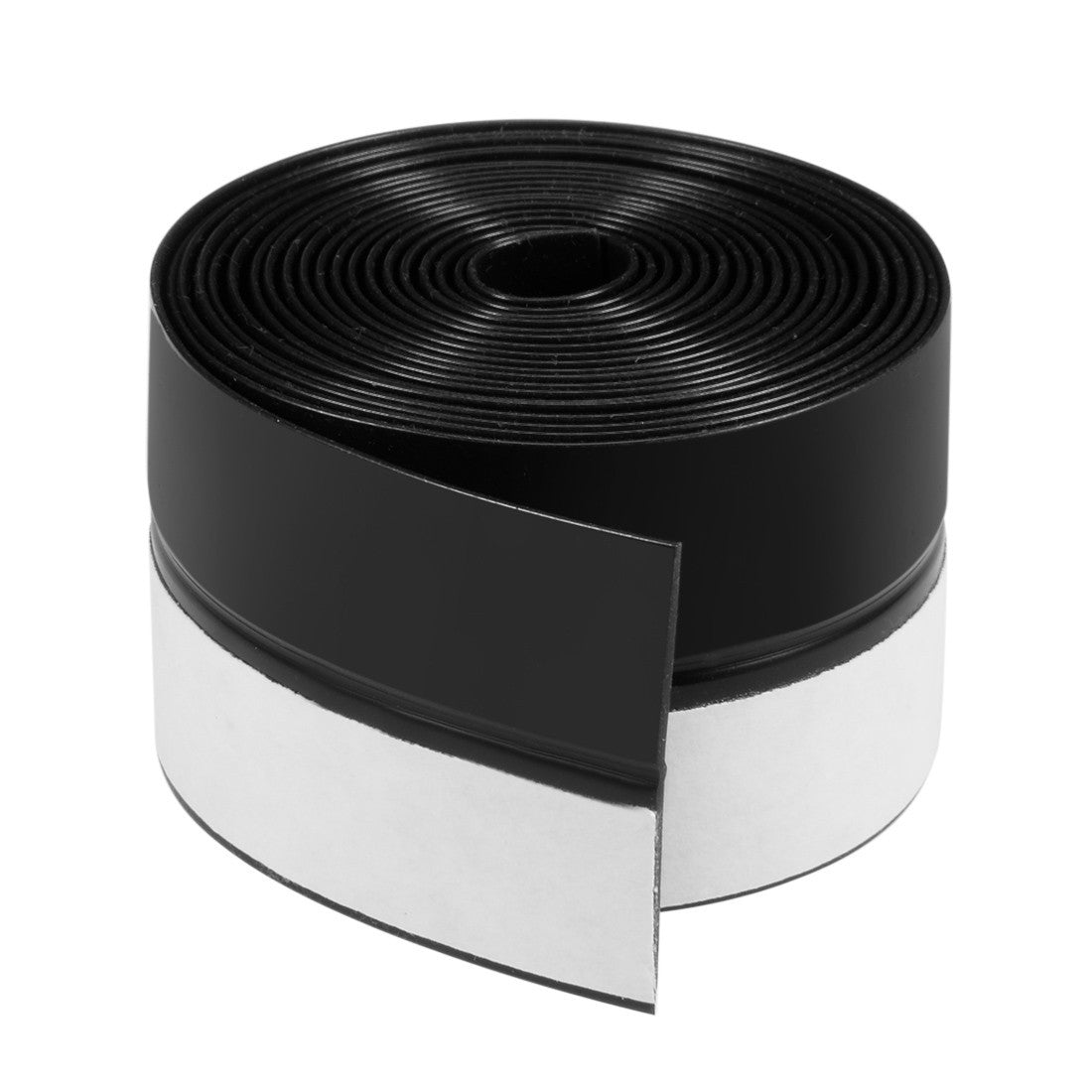 1-3/8"(35mm) Width 2M Long Weather Stripping Frameless Door Bottom Seal Black