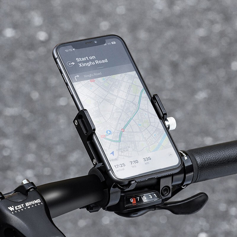 WEST BIKING Aluminum Alloy Bike Bicycle Handlebar Mobile Phone Holder Rack Mount