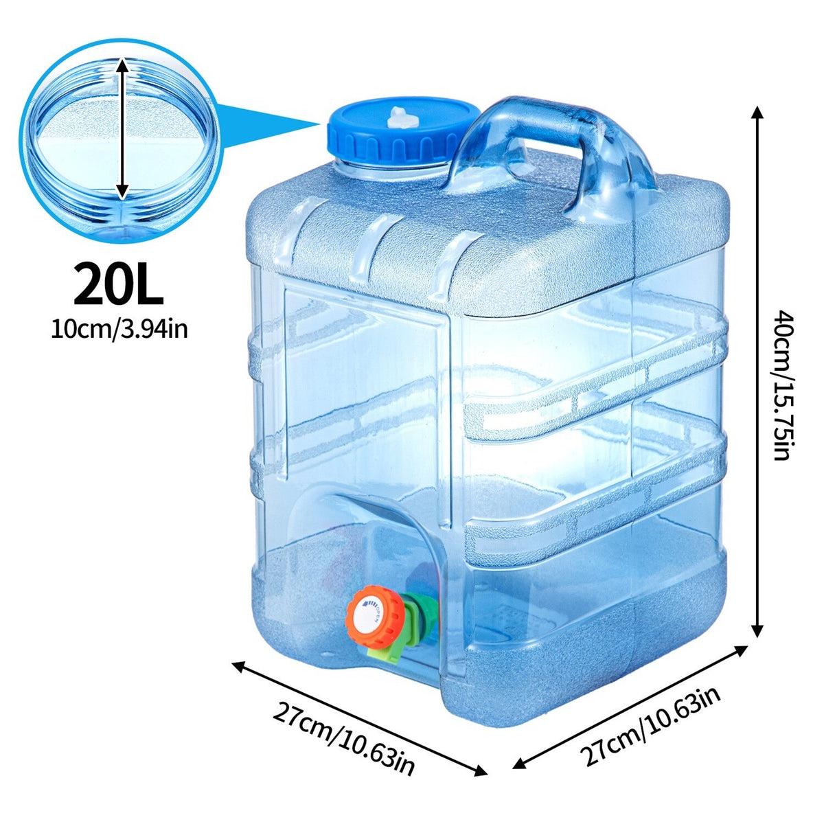 Camping Hiking Carry Tank Container Storage 5-20L Drinking Water Bottle Bucket