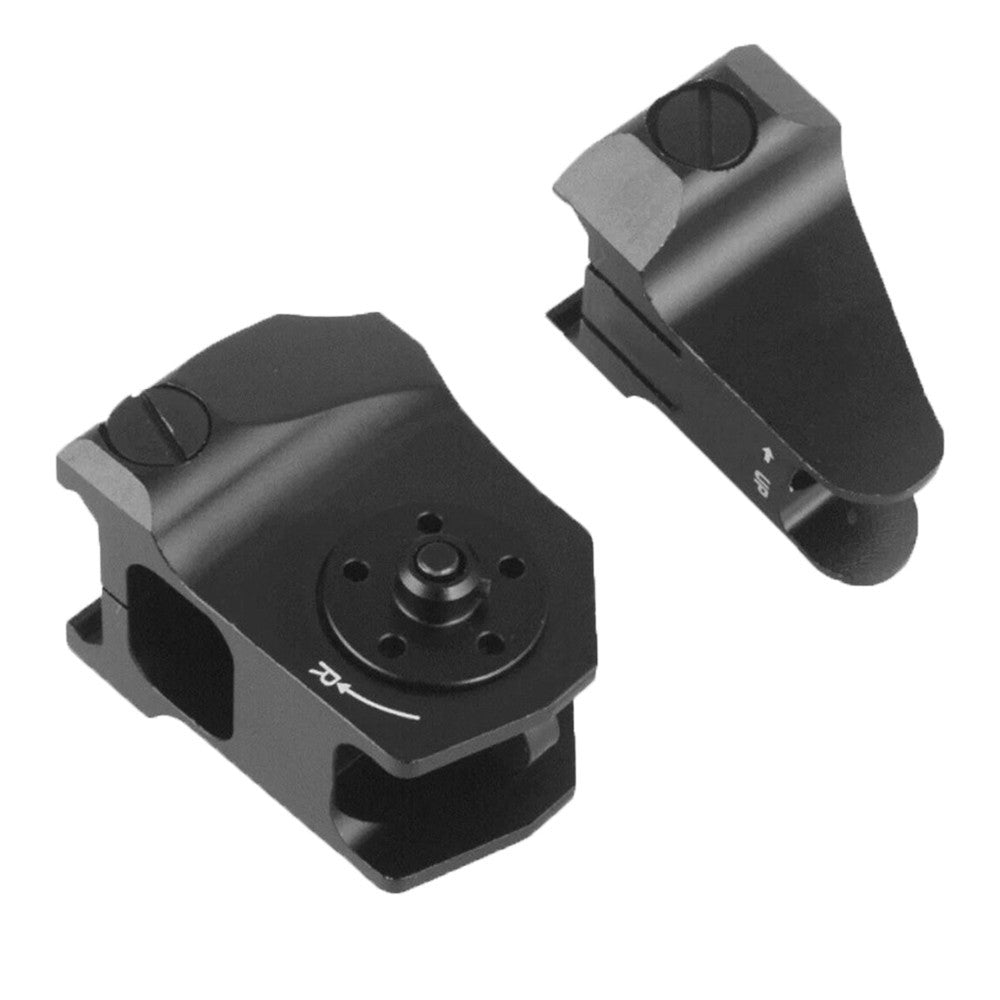 1 Pair D &D Flip-up Low Profile Metal Sight Folding Iron Sights Front / Rear Set