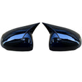 2PCS Gloss Black Wing Side Mirror Cover Caps For Benz A W177 CLA C118