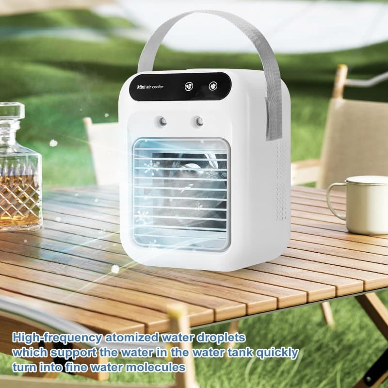 Mini Air Conditioner 3-in-1 - Portable Evaporative Cooler Fan & Humidifier White