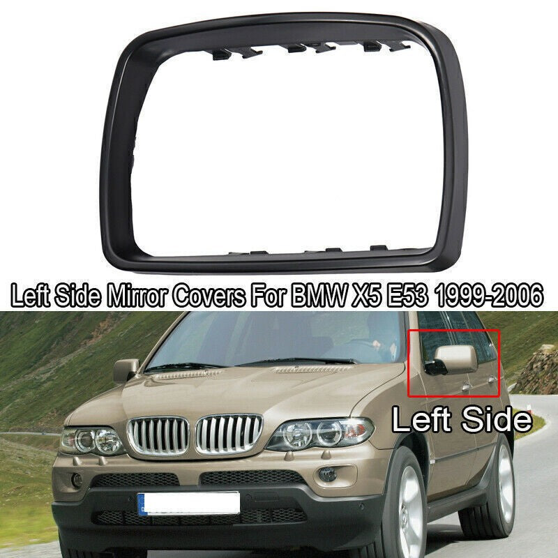For BMW X5 E53 2000-2006 Left Side Door Wing Mirror Cover Cap Trim Ring Frame