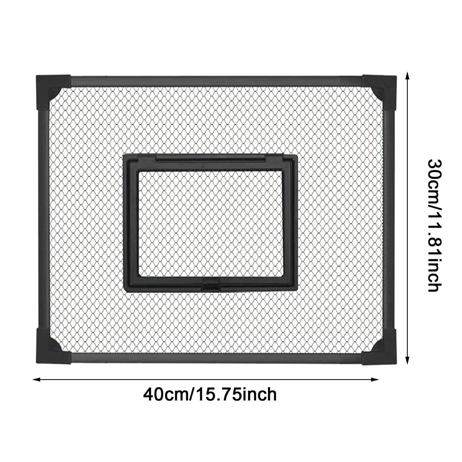 Fish Tank Lid Self Assembly Anti Jump Net Cover Magnetic Black Aquarium Hood