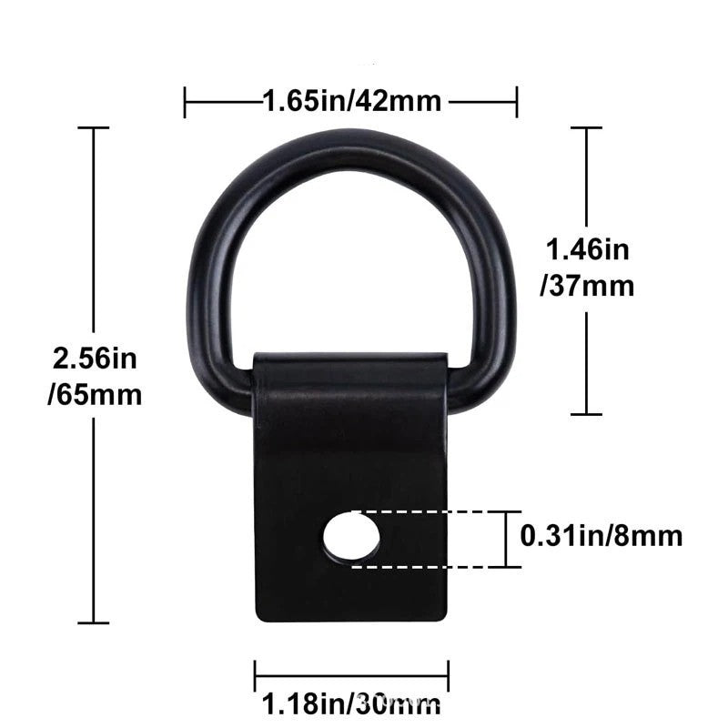 4 PCS D Ring Track Accessories Hooks Heavy Duty Camper Tie Downs