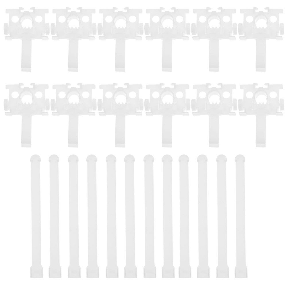 12 Sets Blinds Accessories Parts Vertical Slats Fixer Tabs Headrail Track