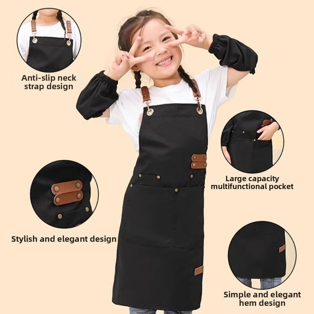 Lightweight Kids Cooking Apron Minimalist Kids Chef Costume  Household Use
