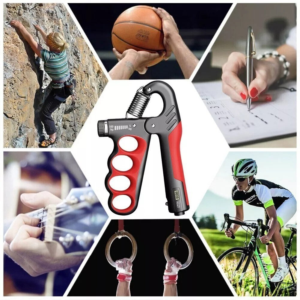 5-100KG Adjustable Grip Strengthener Hand and Forearm Trainer with Counter
