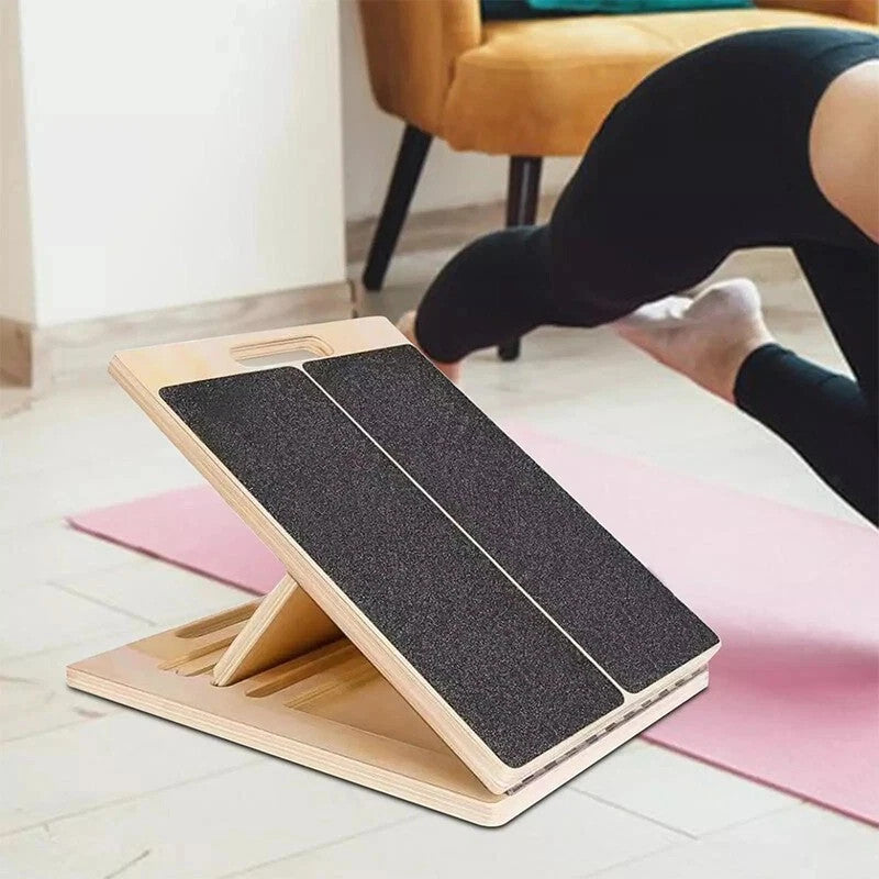 Slant Board,5 Level Adjustable Portable Wooden Stretch Board for Calf Stretcher