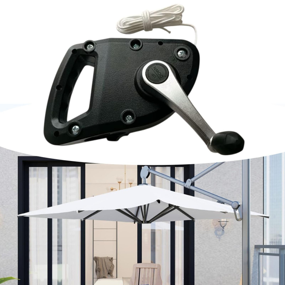 Patio Umbrella Crank Handle Parasol Hand Crank Heavy Duty Attachment Spare Parts
