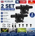 2X Portable Electric Powered Drill Pump Oil Fluid Water Transfer Pumps Self Prim