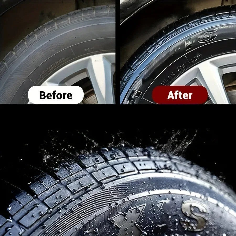 Black Shiny Tire Wax Long Lasting Protection Repair For All Tyre Types