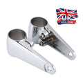 Chrome Motorcycle Headlight Side Mounting Front Fork Bracket For 35mm-41mm Fork