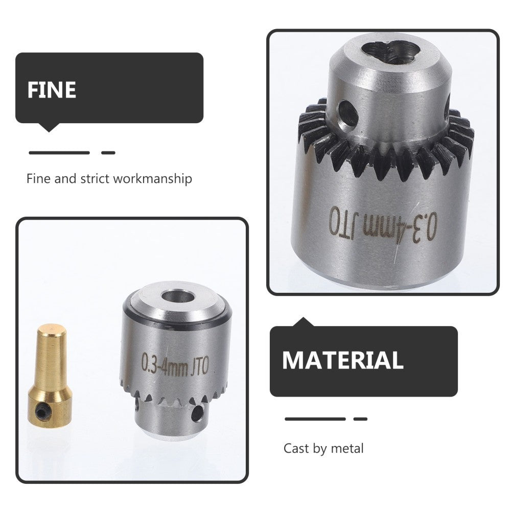 4pcs Set Micro Drill Chuck 0.3-4mm Taper With Chuck Key And Wrench