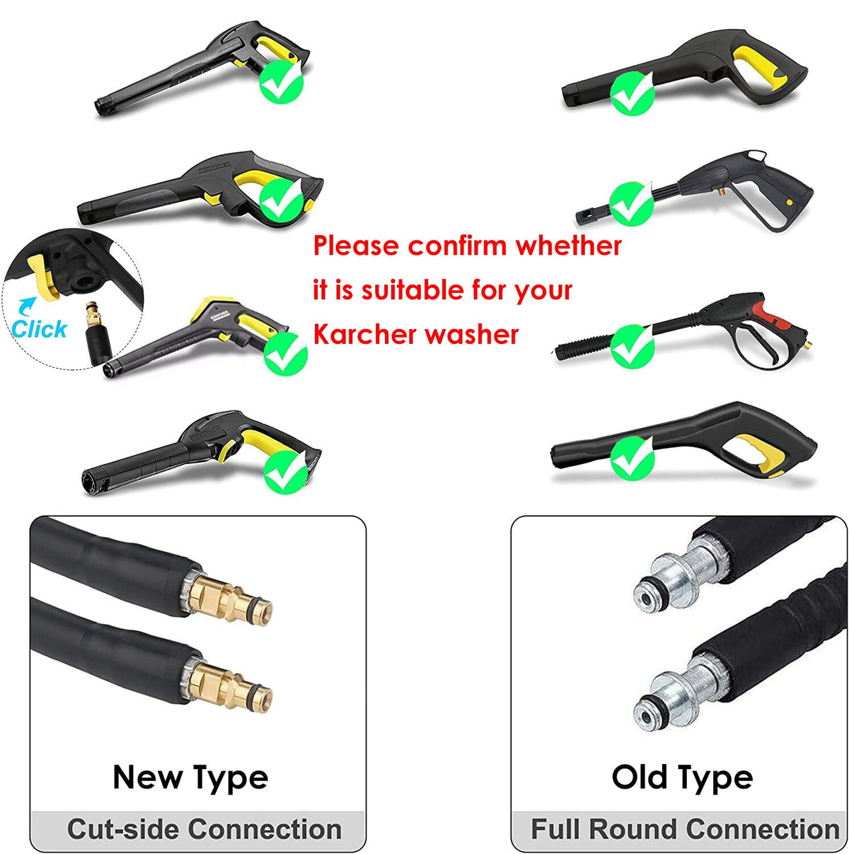 6m/10m Extension Hose Pipes K2 K3 K4 K5 K7 High-Pressure Washer For Karcher