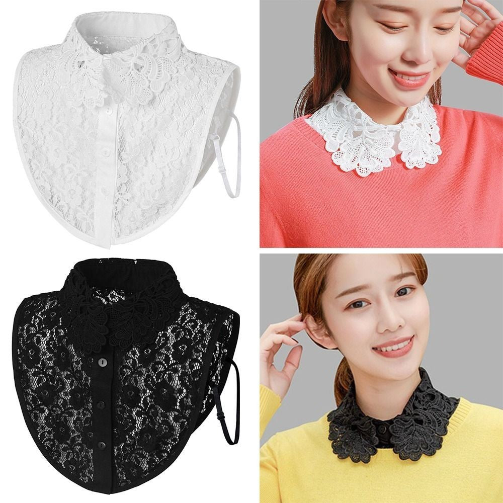 Lace False Collar Detachable Lapel Half Shirt Fake Collar  Women Girls