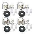 4 Set Carburetor Diaphragm Repair Kit Fit Kawasaki ZX600 Ninja ZX6R ZZR600 CV