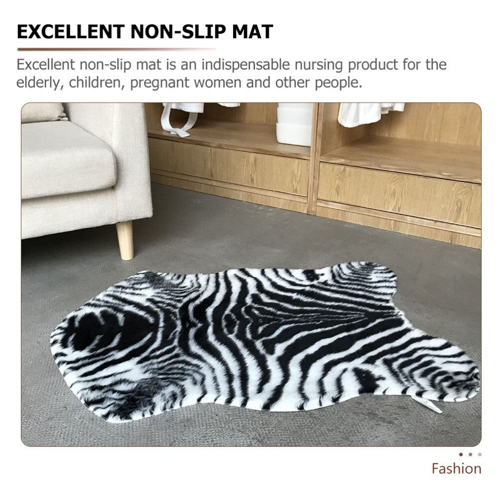 Zebra Floor Rug Animals Bath Mat Bedroom Ground Mat