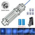 <1MW Laser Pointer Beam Light Powerful Blue Laser 500 Km Aluminum box set