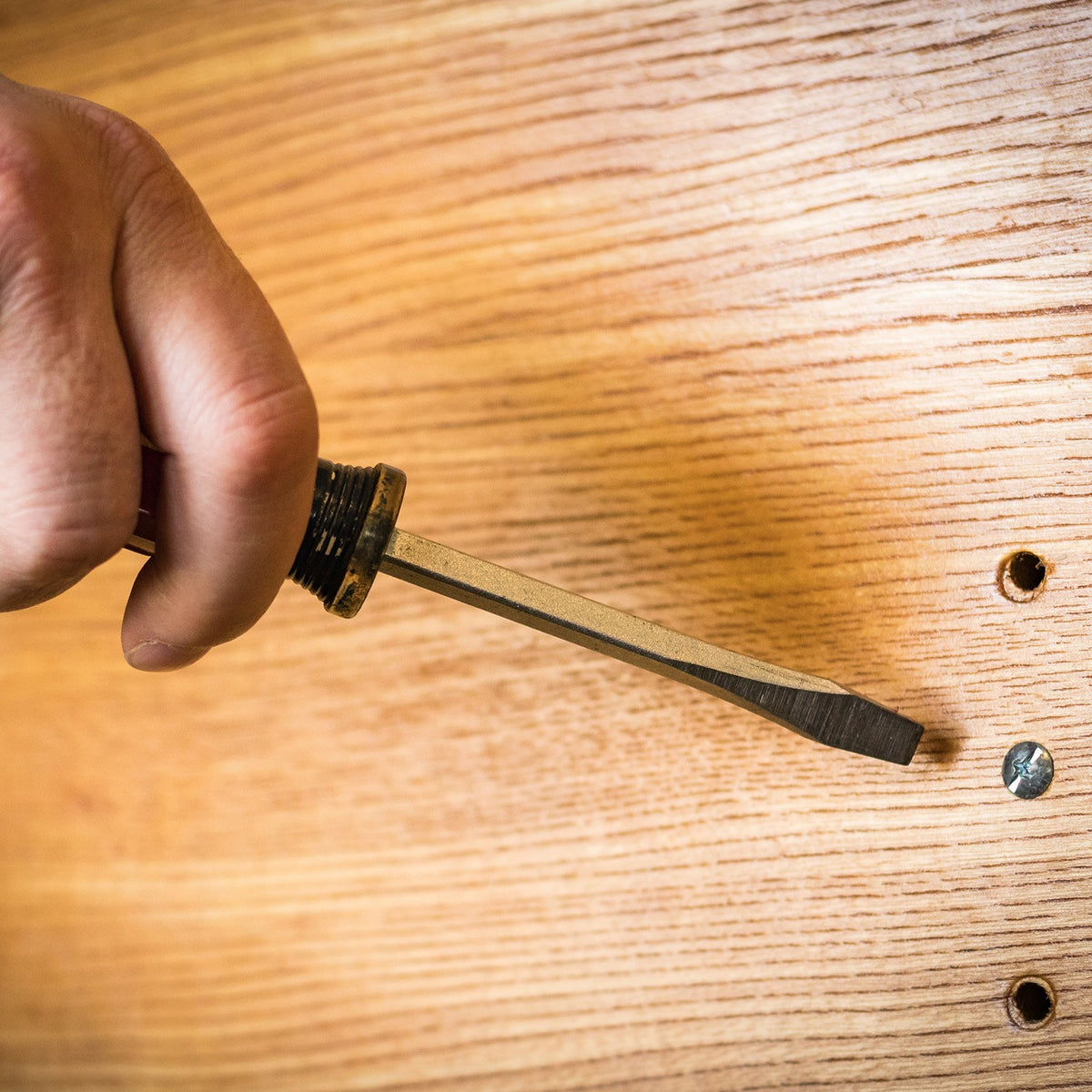 Slotted Screwdriver SL7.5 6" Flat-Blade Screwdrivers with Wooden Handle