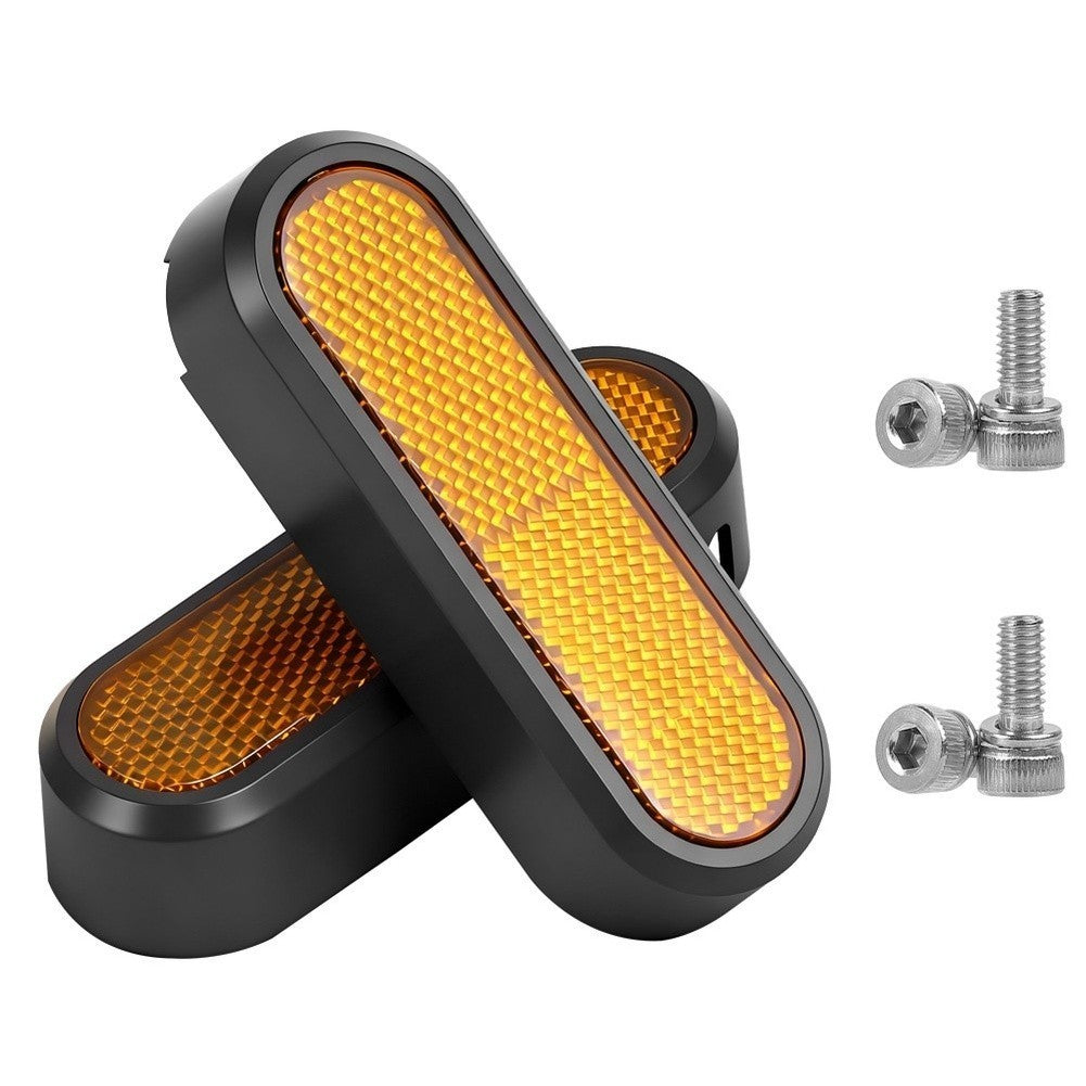 Orange Rear Wheel Side Reflector Cover for For XIAOMI 5 E Scooter ABS Pair