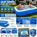 Garden Outdoor 1.5-2M Family Inflatable Paddling Pool Summer Kids Swimming Pool