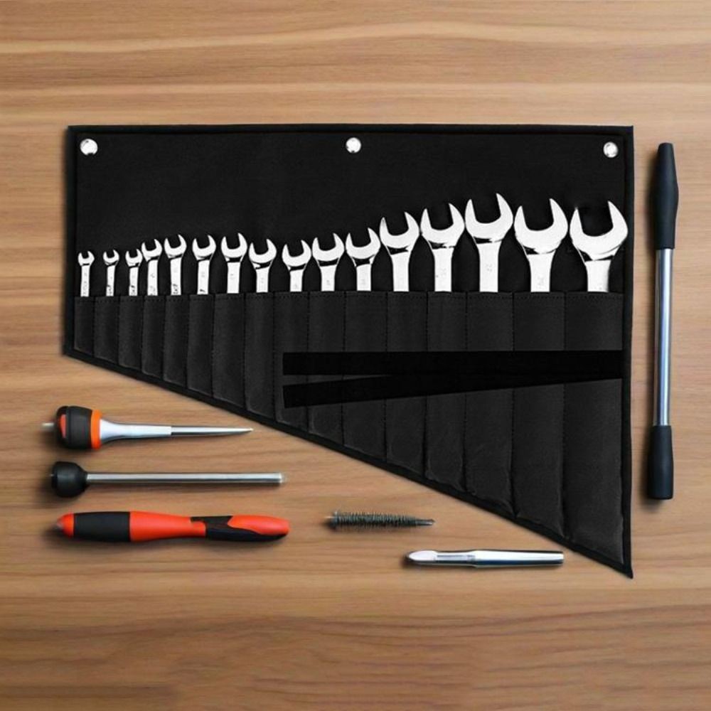 Wrench Organizer Roll Up Heavy-Duty Carrier Holder Wrench Pouch with Straps